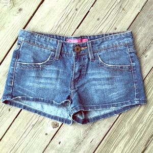 Levi's dark-wash jean shorts